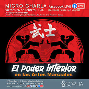 Micro-charla online: El poder interior en las artes marciales @ Fundación Sophia Online