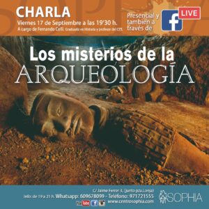 Charla: Los misterios de la arqueología @ Fundación Sophia