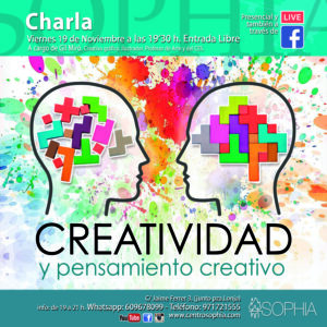 Charla: Creatividad y pensamiento creativo @ Fundación Sophia