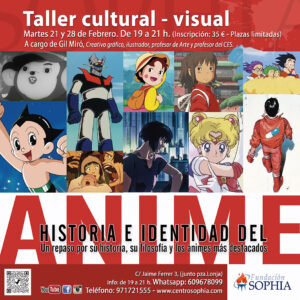 Taller: HISTORIA E IDENTIDAD DEL ANIME (presencial y online) @ Fundación Sophia Mallorca y a través de ZOOM