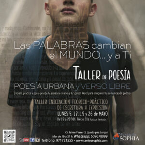 TALLER DE INICIACIÓN: POESÍA URBANA, VERSO LIBRE y EXPRESIÓN